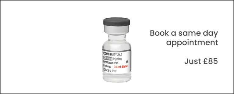 private COVID vaccine in Harrow, London - Pfizer Comirnaty JN1